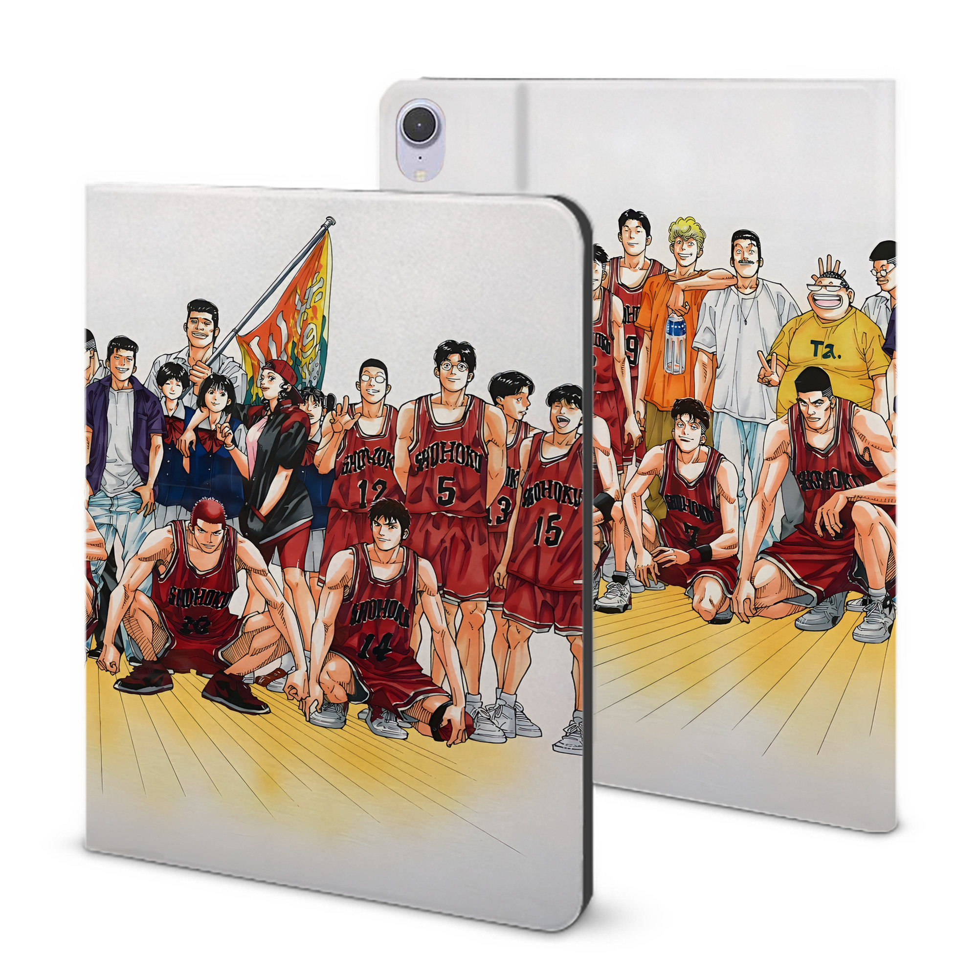 （画像用） SLAM DUNK／スラムダンク IPad ケース ブック型 PUレザー TPU 耐衝撃 軽量 薄型 ペン収納なし 全面保護 IPad 各モデル対応
